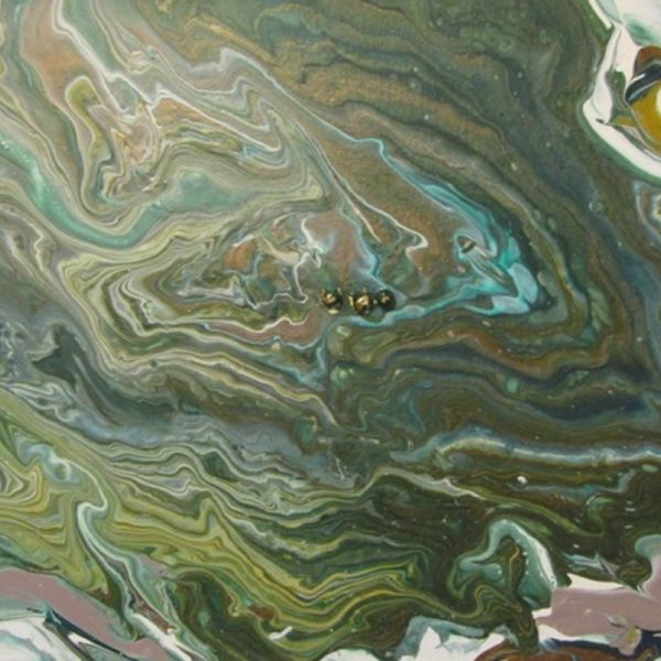 FLUID MALACHITE (SOLD) ACRYLIC POUR 16X12