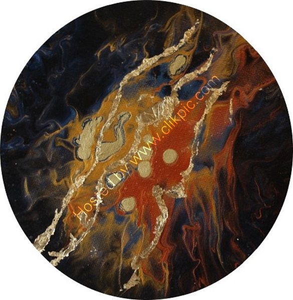 ACRYLIC POURING ON AN 8 INCH ROUND CANVAS
