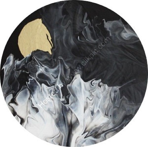 ACRYLIC POURING ON AN 8 INCH ROUND CANVAS