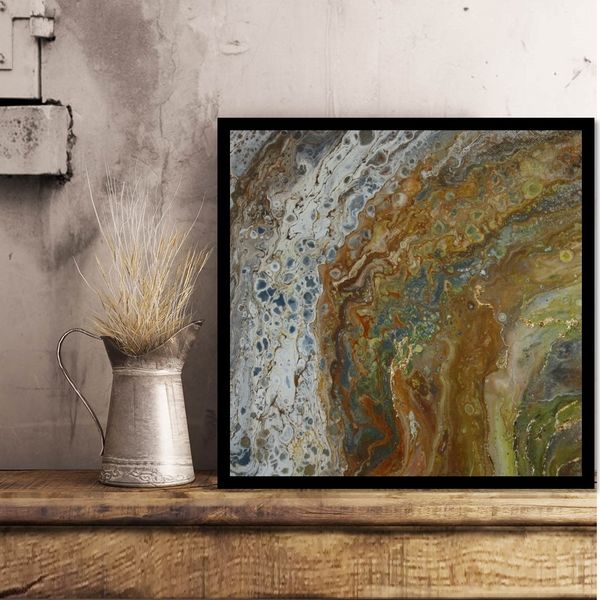 SAFE HAVEN ACRYLIC POURING ON AN 12 INCH SQUARE CANVAS