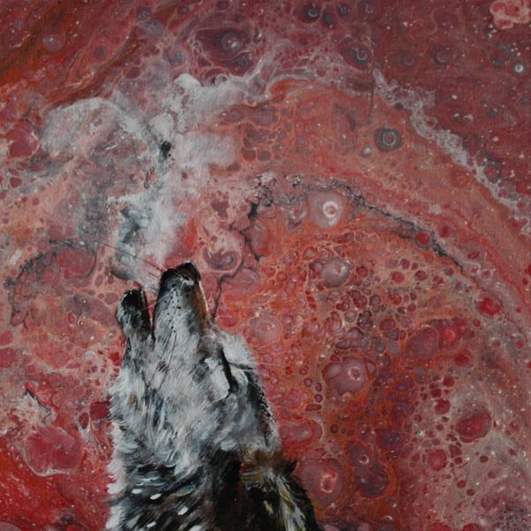 CALLING ACRYLIC POURING ON AN 12 INCH SQUARE CANVAS