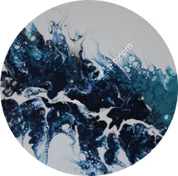 ACRYLIC POURING ON AN 8 INCH ROUND CANVAS