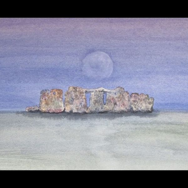 STONEHENGE (IMPRESSIONISTIC) WATERCOLOUR (40x30cms)