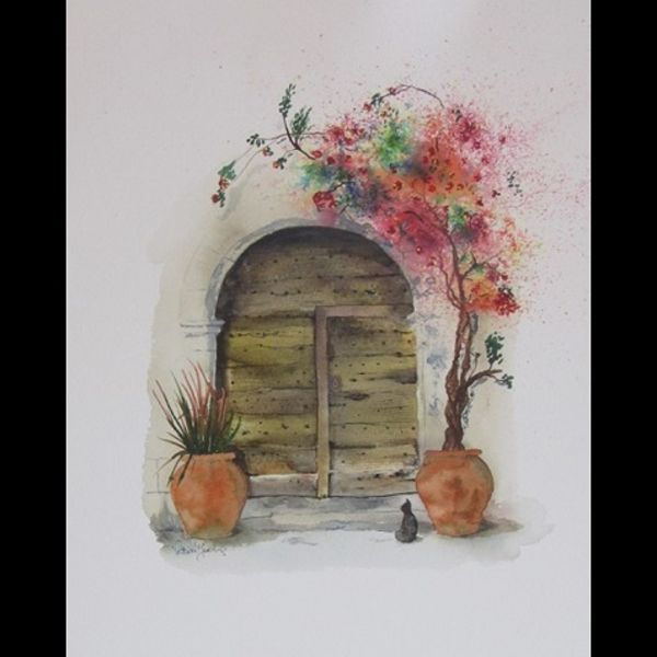St LEONARD De NOBLAT WATERCOLOUR (40x30cms) unframed & unmounted