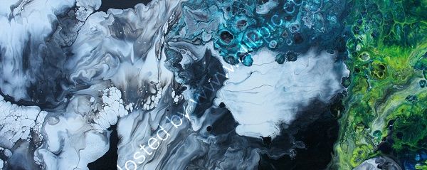 ACRYLIC POURING ON A 19.25x8 8 INCH RECTANGULAR CANVAS