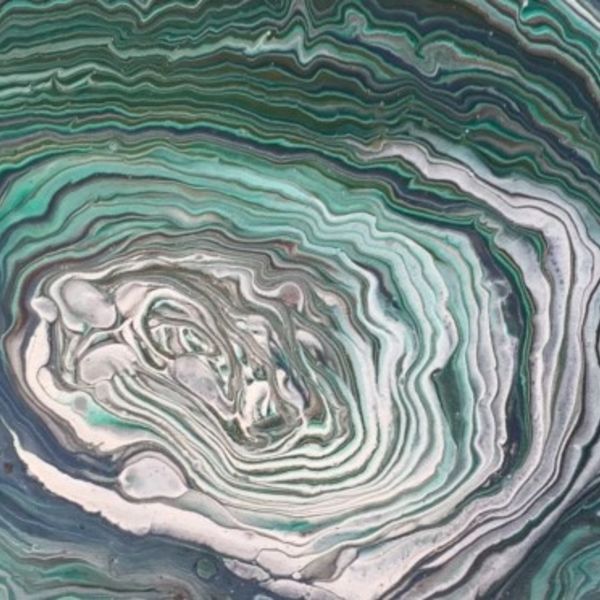 RIPPLES ACRYLIC POURING ON 16X12INCH CANVAS