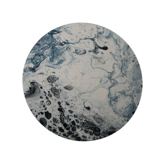 FROZEN PLANET 3 ACRYLIC POURING ON AN 8 INCH ROUND CANVAS