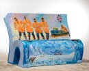 'Frozen in History' Book-bench a tribute to Scott of Antarctica.
