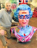 Titled:- Fond Memories. Queens Head celebrating longest Monarch. Manchester Carnival 2015