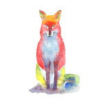 watercolour Fox
