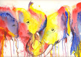 watercolour Elephants