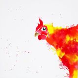 acrylic Ink Orange Hen