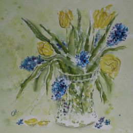 BS Hyacinths and Tulips in Crystal