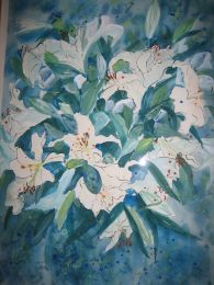 BS Lilies on Ocean Blue