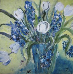 BS Pool of Blue Tulip and Hyacinths