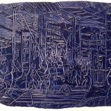 oil paint on paper street scenes