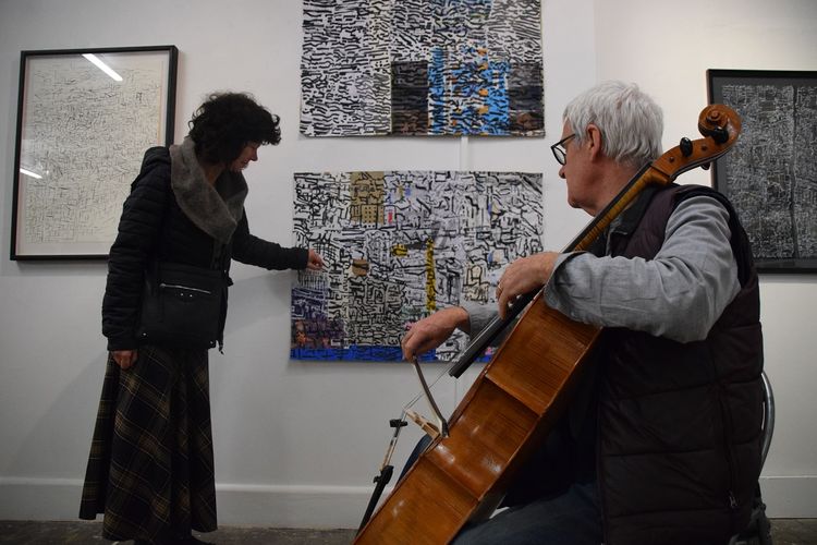 Sound Image performance with the cellist John Bean 2019 photo credit Robert P. Clark