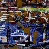 City Painting 4 acrylic oil and collage on paper 76x56cm 2018