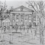 Huddersfield Station 2019 pen on paper