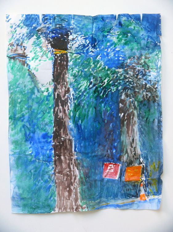 Jane Walker, Yellow Ribbon Campaign, watercolour, 34x25cm