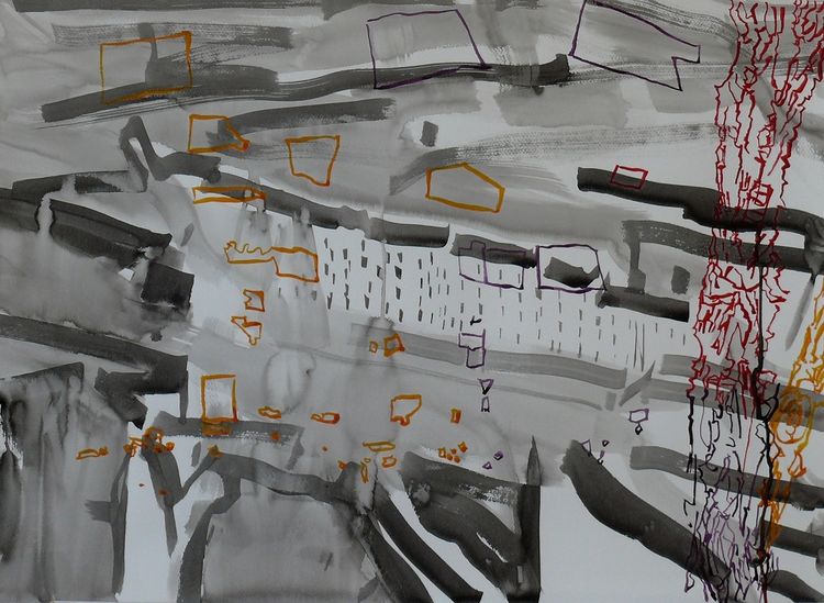 Loss and Lucidity 1, ink on paper 56x76cm