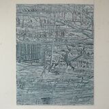 City Lines 65x50cm oil on paper