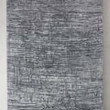 City, acrylic on collage on canvas 100x80cm 2020