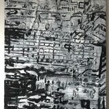 City, collage and acrylic on canvas 120x100cm