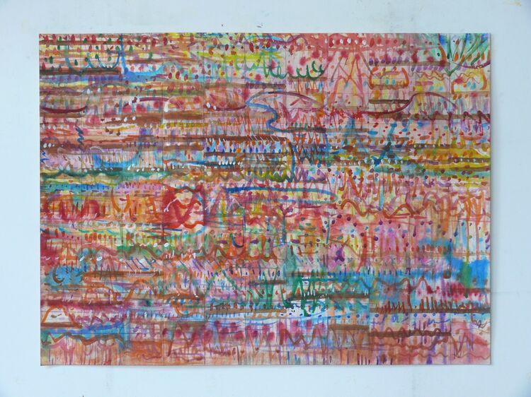 11 part rhythm 56x76cm watercolour on paper 2021