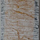 acrylic on chocolate wrapper on board 40x30cm 2021