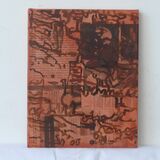 ink and chalk on canvas 30x25cm