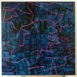 100x100cm 2021, acrylic on paper on canvas
