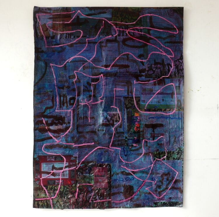 110x80cm acrylic on paper layers