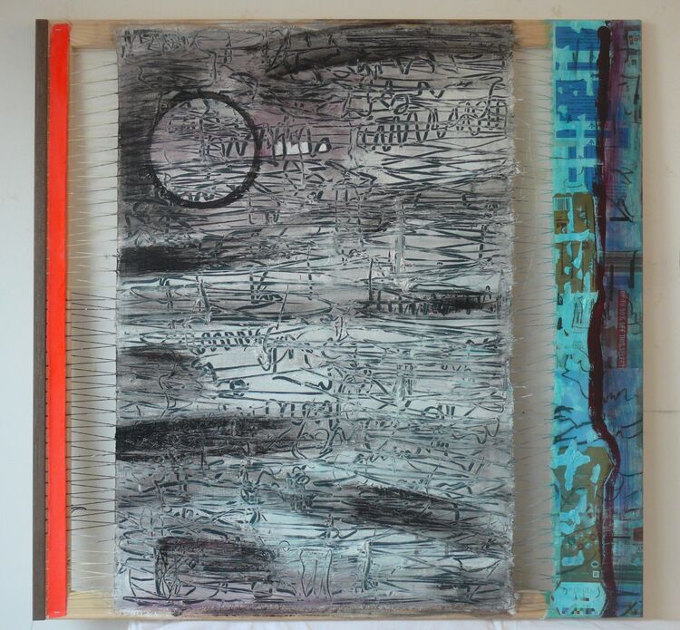 acrylic paper wood,100x100cm 2021