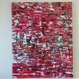 Rippled Surface, 100x80cm acrylic on paper on canvas 2021