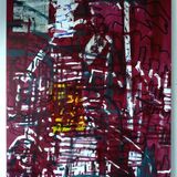 Danum 2021 acrylic on canvas with collage