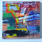Yorkshire Way 2021, acrylic on paper on canvas 30x30cm