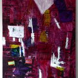 acrylic and collage on canvas 130x100cm 2021