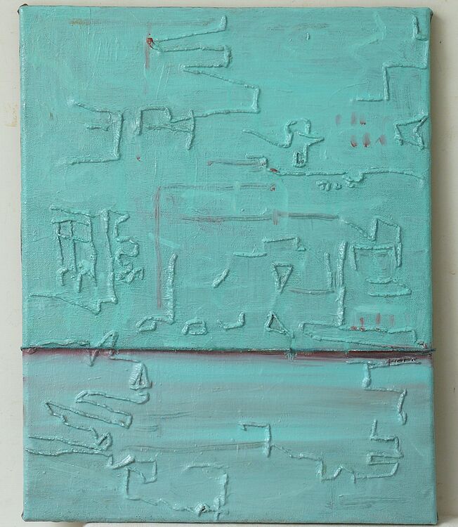 45x35cm oil and stitching on linen 2025