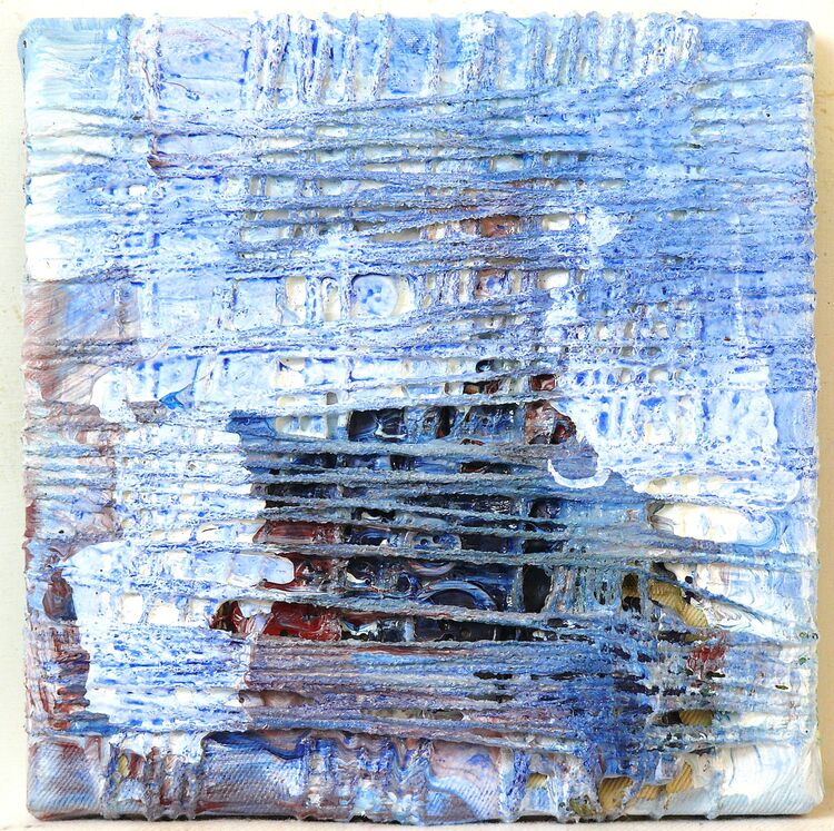 acrylic on mixed materials 20x20cm 2025