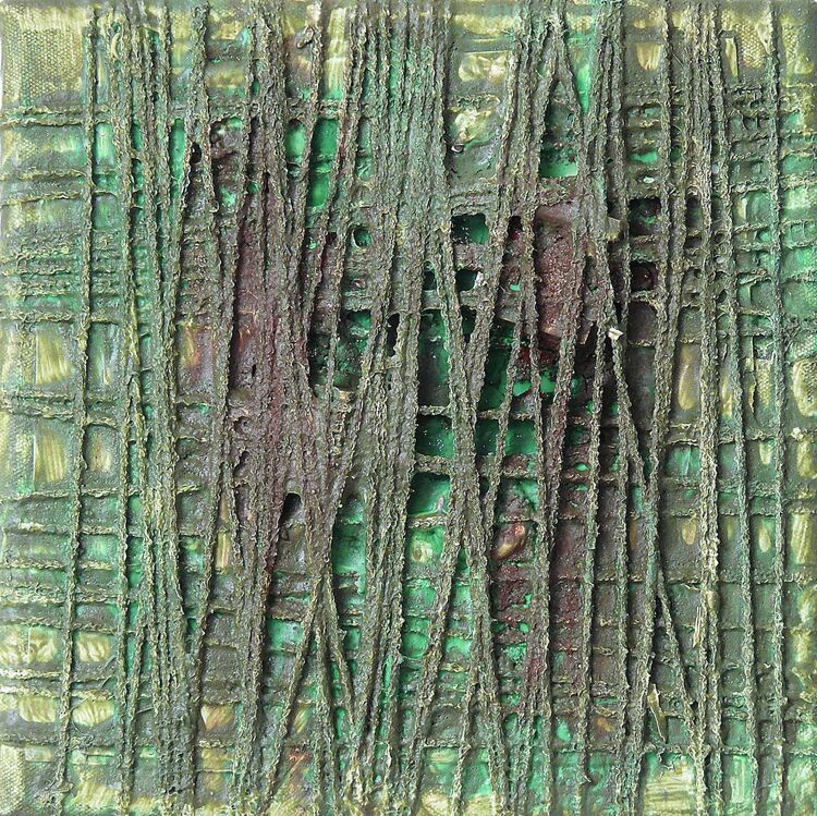acrylic on mixed materials 20x20cm 2025