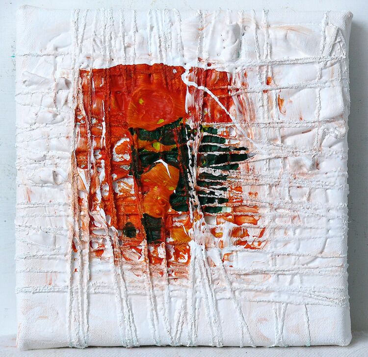 acrylic on mixed materials 20x20cm 2025
