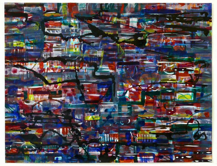 50x65cm acrylic ink and watercolour 2025