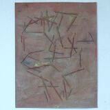 watercolour and wool 65x50cm 2026