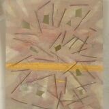 watercolour and thread on pastel paper, 65x50cm, 2026