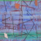 watercolour, ink and thread on paper, 28 x 76cm, 2026