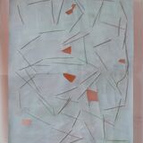 watercolour, ink and thread on paper, 65x50cm , 2026