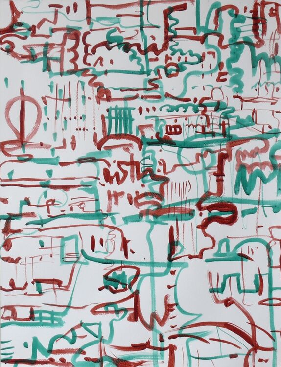 counterpoint 3, ink on paper 65x50cm 2026