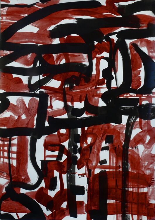 counterpoint 4, ink on paper 65x50cm, 2026