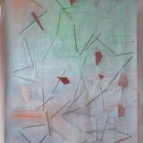 watercolour, ink and threads on paper, 65x50cm 2026